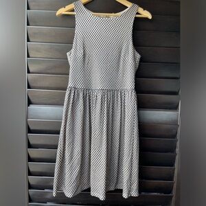 Freeway Dress Sleeveless Nude Black Sparkle Fishnet Back Zip Fit & Flare Medium